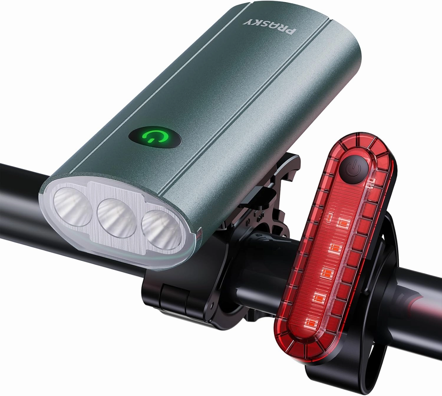 Super Bright Bike Lights for Night Riding, USB Rechargeable Mountain Bicycle Headlight, Waterproof, 6 4 Light Modes Bike Light Set for Cyclists and Commuters