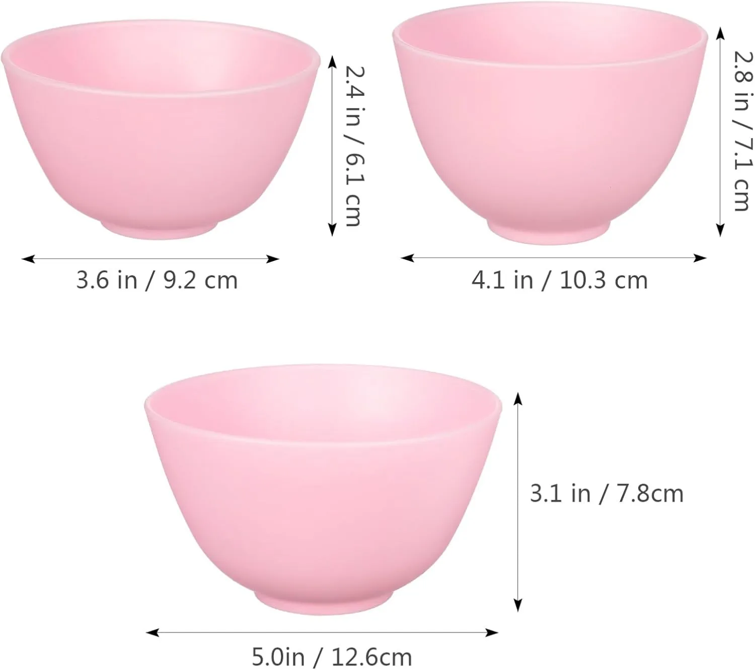 SUPVOX 3 Pcs Facial Mask Mixing Bowls Home Use Silicone Bowl for Facial Mask