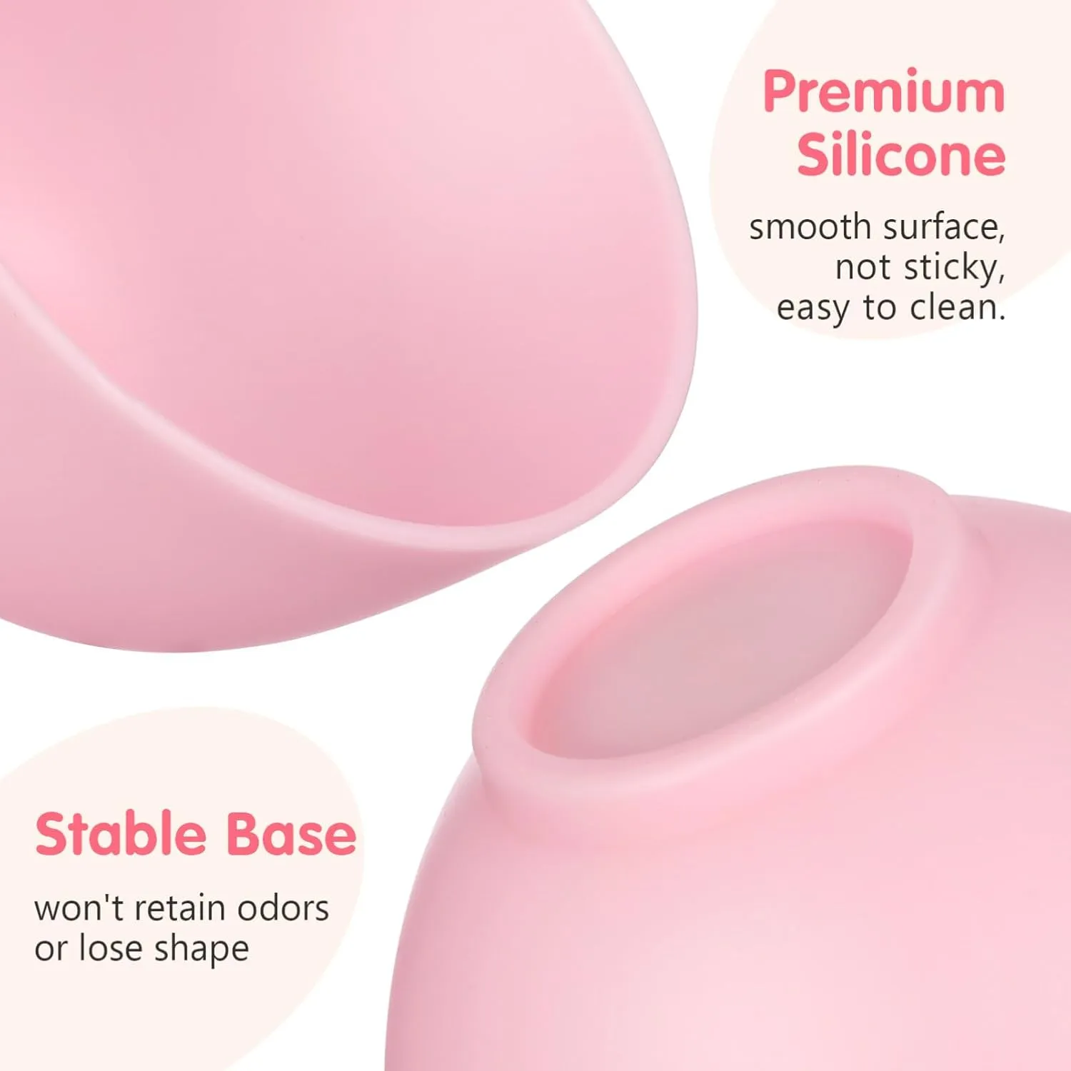 SUPVOX 3 Pcs Facial Mask Mixing Bowls Home Use Silicone Bowl for Facial Mask