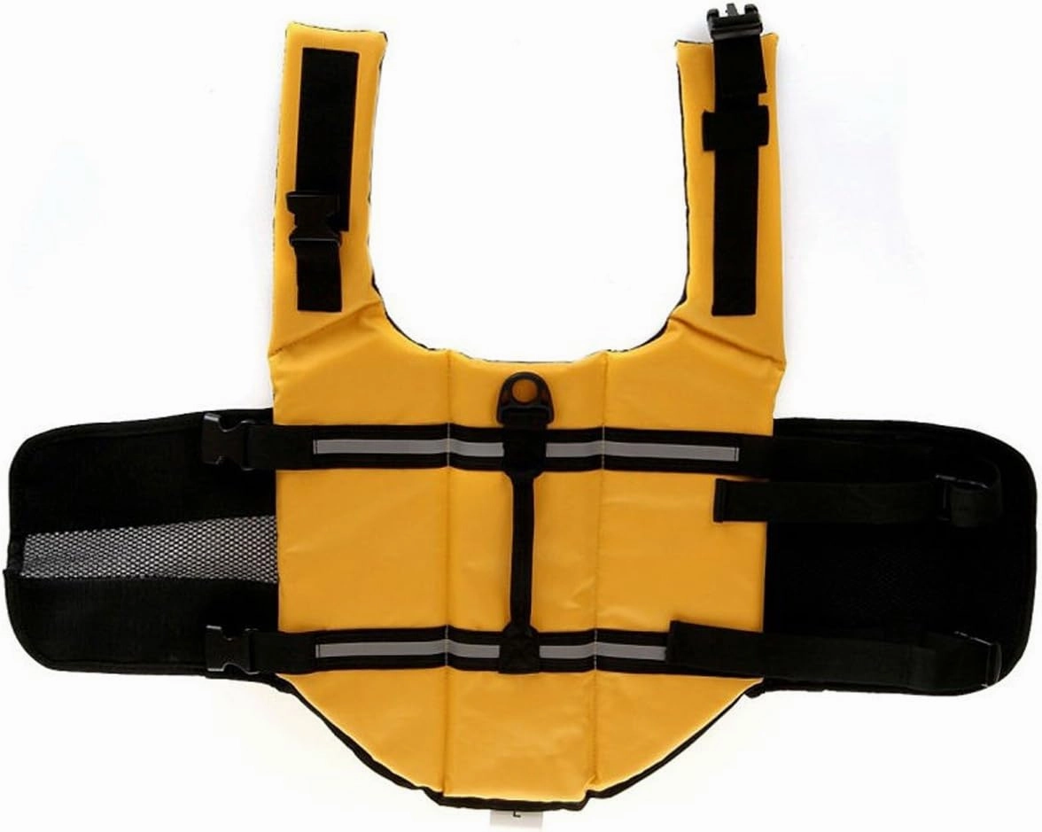 suyi Pet Dog Swimming Life Jacket Reflective Saver Preserver Floatation Vest Coat with Adjustable Belt Standard Fastening Pink Blue Yellow Size XS M L XL