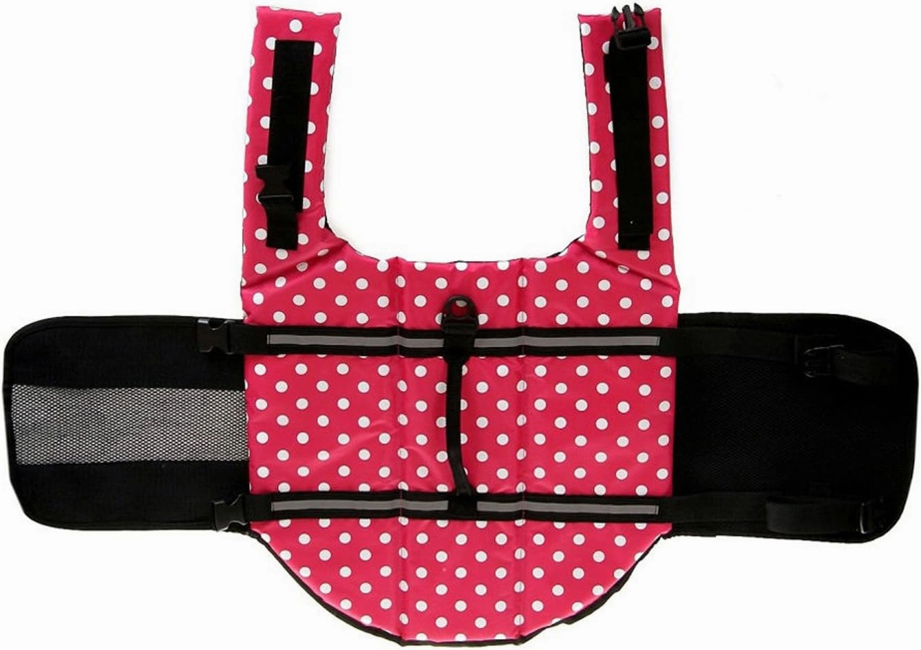 suyi Pet Dog Swimming Life Jacket Reflective Saver Preserver Floatation Vest Coat with Adjustable Belt Standard Fastening Pink Blue Yellow Size XS M L XL
