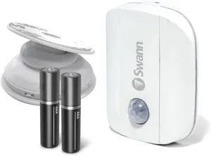Swann Wireless Motion Alert Sensor Unit Easy Installation Both Indoors & Outdoors with Weatherproof Design, No Hub Required. Detect Movement Up to 50ft Away Within 110 Degree Range,White