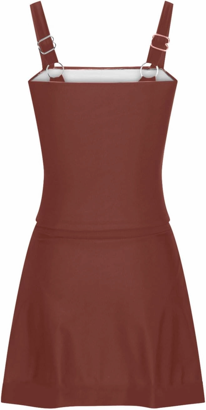 Swim Dress Tummy Control Tankini Tops for Women Two Piece Skirts Bathing Suit Solid Color Summer Beach Swimsuits