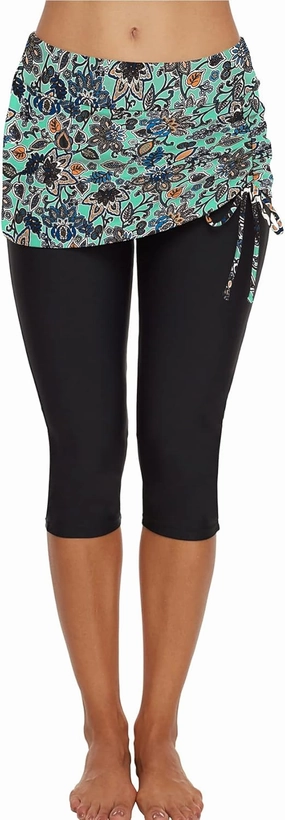 Swimming Water Pants Skirted Swim Shorts Cropped Capri Surf Leggings Wetsuit Pants UV Boardshorts for Women