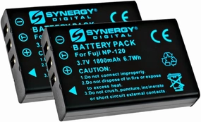 Synergy Digital Digital Camera Batteries, Compatible with Contax 186003, BP15005 Digital Camera Batteries (li-ion, 3.7V, 1800 mAh), Set of 2
