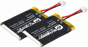 Synergy Digital Dog Collar Batteries, Compatible with SportDOG SAC54-13735 Dog Collar Batteries (Li-Pol, 3.7V, 160 mAh), Set of 2