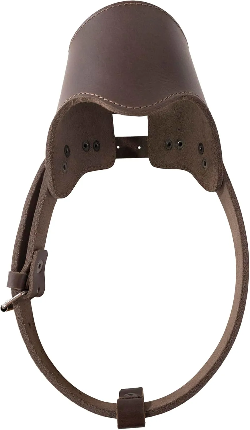 TACO DOG, Dog Muzzle Guard with Adjustable Straps, Secure Training Cover, Mouth Guard Mask Prevents Biting Chewing, Full Grain Leather, Handmade (Bourbon Brown, XL)