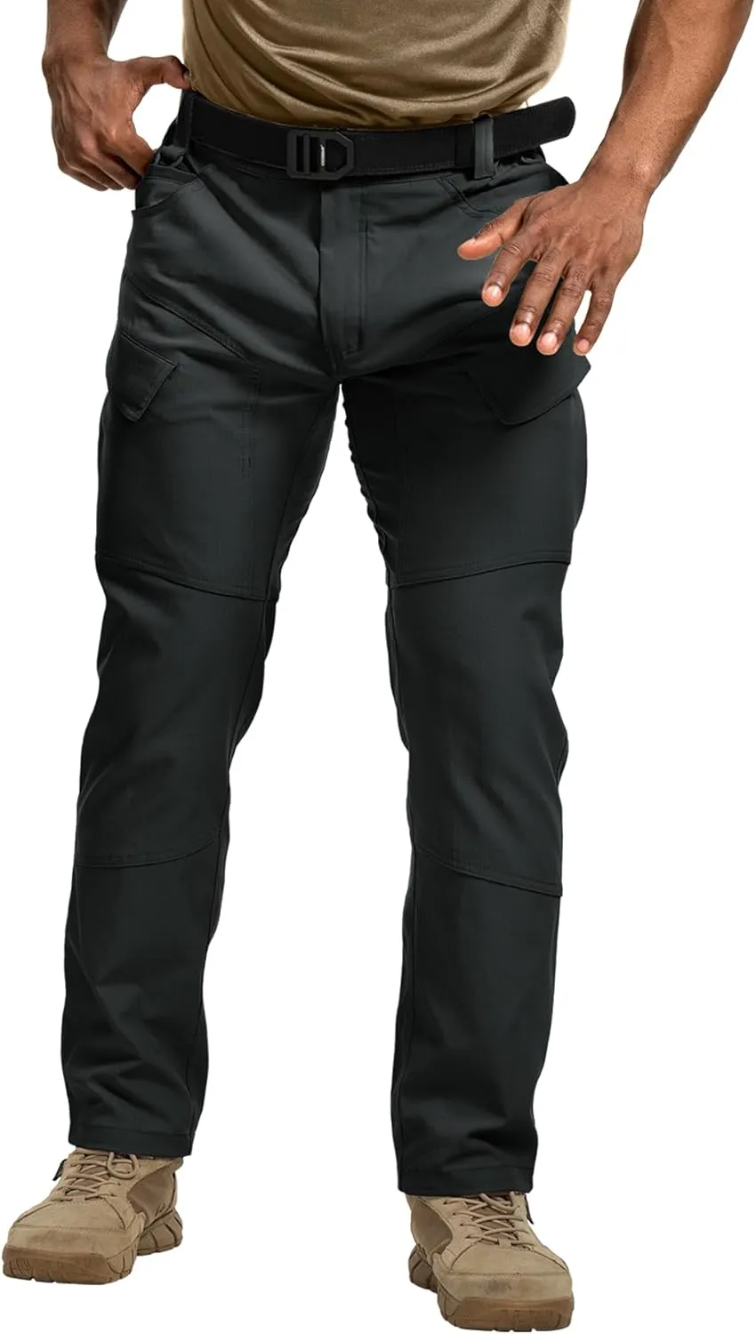 Tactical Pants Men's Flex Ripstop Water-Resistant Lightweight Stretch Cargo Trousers for EDC Outdoor Work Hiking