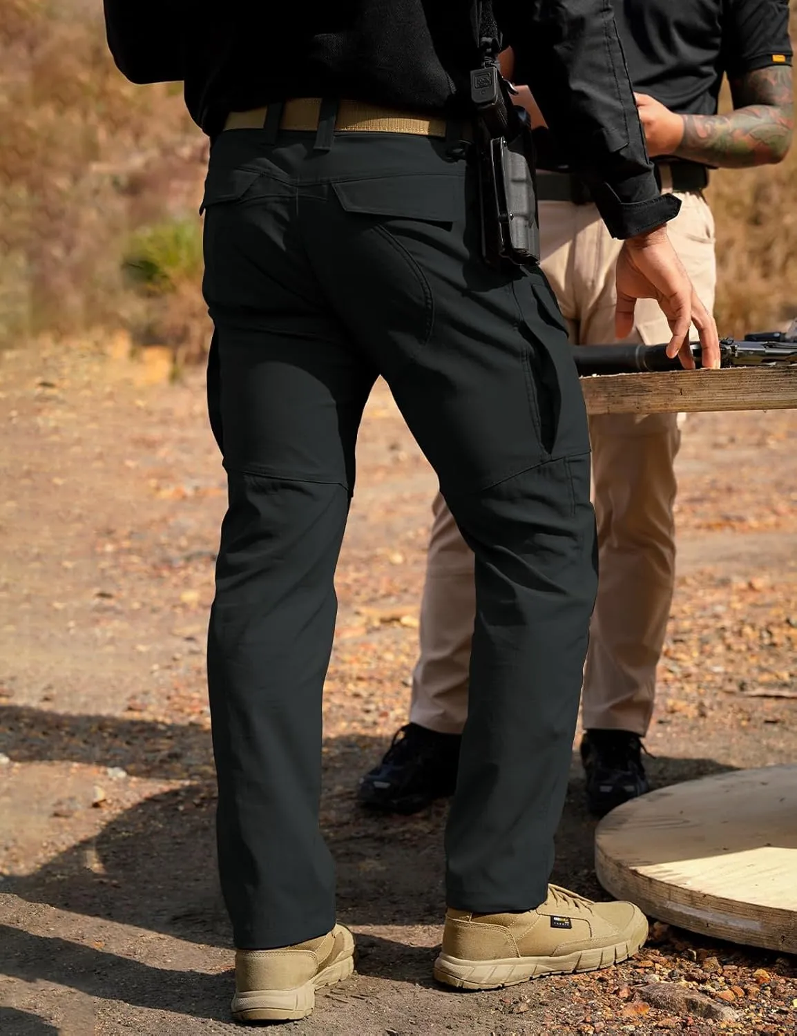 Tactical Pants Men's Flex Ripstop Water-Resistant Lightweight Stretch Cargo Trousers for EDC Outdoor Work Hiking