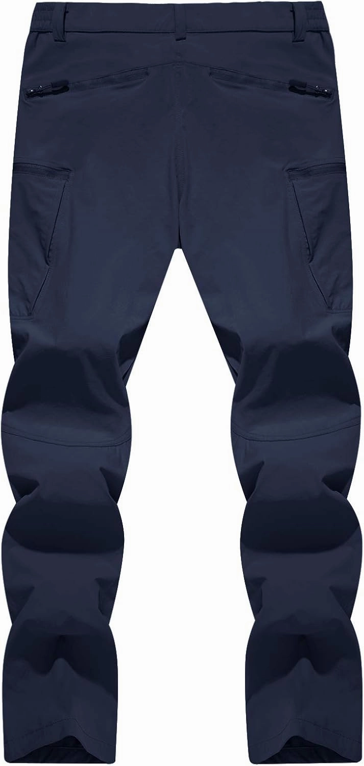 TACVASEN Men's Lightweight Hiking Tactical Pants Waterproof Quick Dry Cargo Work Rain Outdoor Pants 8 Pockets