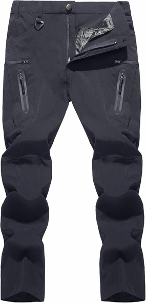 TACVASEN Men's Lightweight Hiking Tactical Pants Waterproof Quick Dry Cargo Work Rain Outdoor Pants 8 Pockets