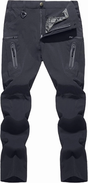 TACVASEN Men's Lightweight Hiking Tactical Pants Waterproof Quick Dry Cargo Work Rain Outdoor Pants 8 Pockets