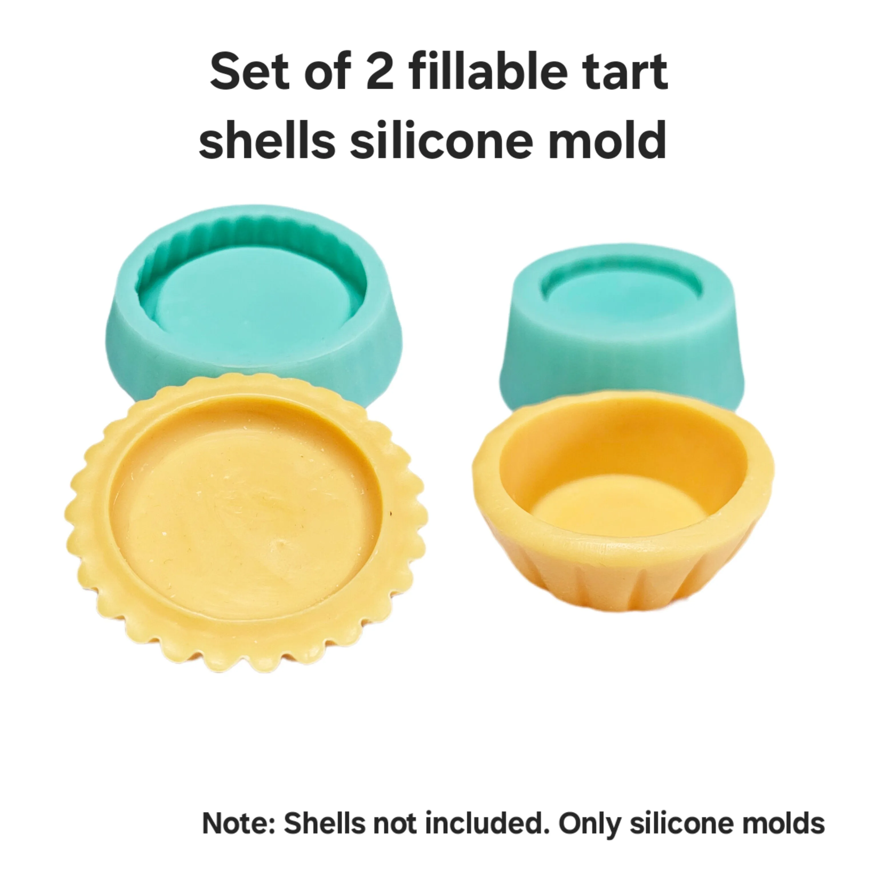 Tart crusts wax silicone mold candle dessert mold Resin mold Soap mold Tart mold Set of 2 Mini pie crust realistic candle wax melts