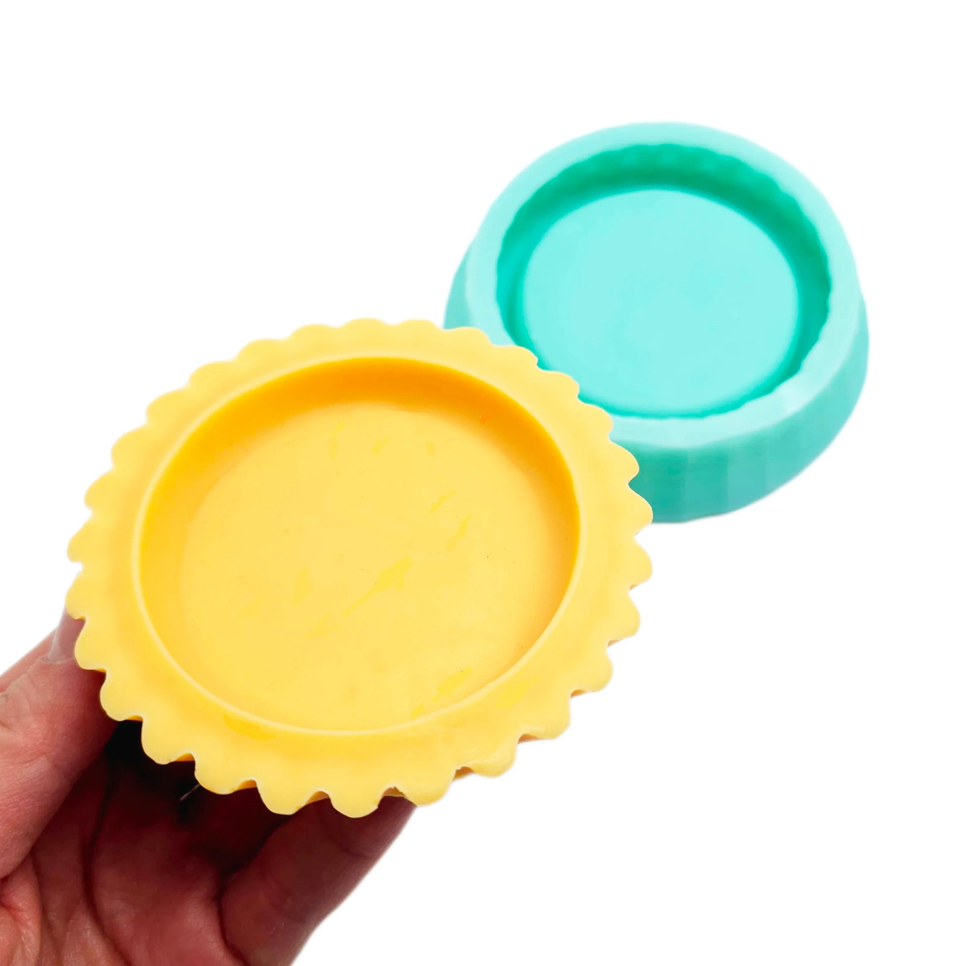 Tart crusts wax silicone mold candle dessert mold Resin mold Soap mold Tart mold Set of 2 Mini pie crust realistic candle wax melts