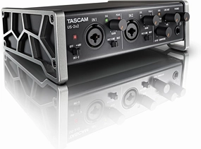 Tascam US-2x2 USB Audio/MIDI Interface with Microphone Preamps and iOS Compatibility