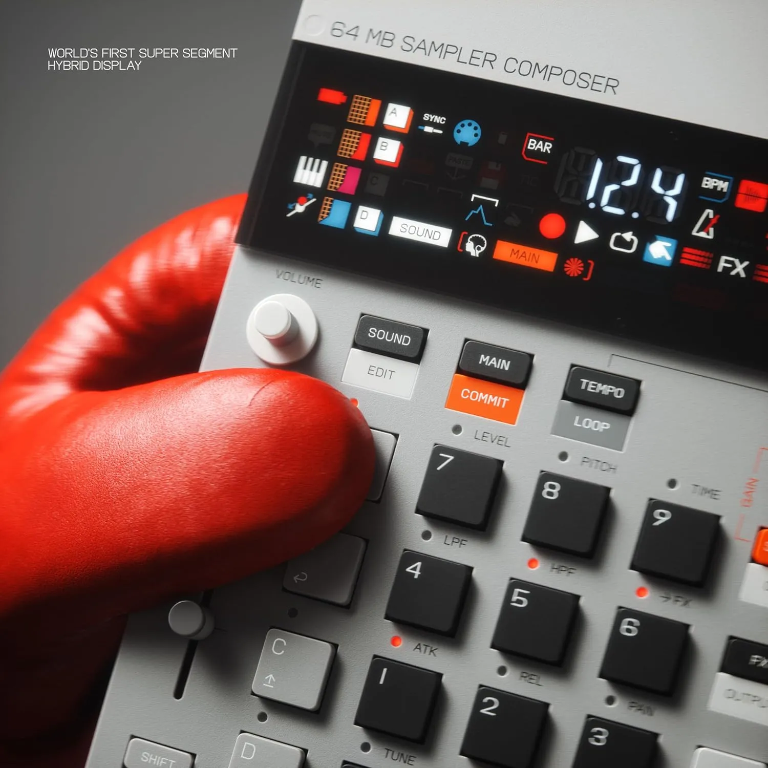 teenage engineering EP–133 K.O. II sampler, drum machine and sequencer with built-in microphone and effects