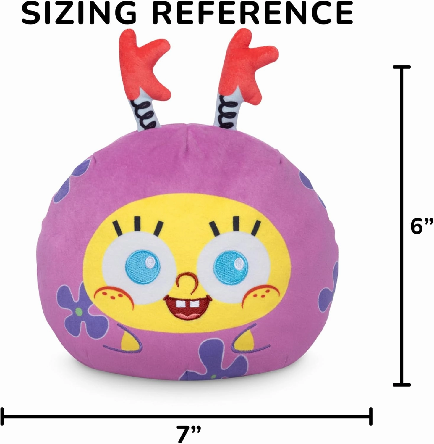 TeeTurtle Spongebob Squarepants Reversible 6" Plushie - Kuddly Krab Spongebob and Squidward - Kawaii Cute Soft Stuffed Animals