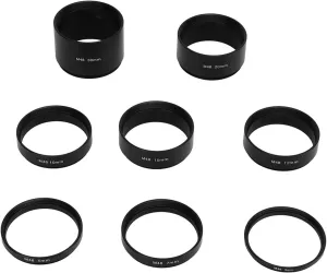 Telescope Extension Tube Set, 8 PCS Aluminum Alloy M48X0.75 Astronomical Length Extension Tube Kit 3 5 7 10 12 15 20 30mm Extending Ring for Astronomical Telescope Photography