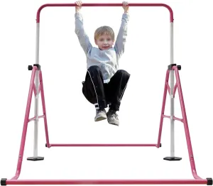 TFCFL Gymnastics Bars for Kids, Adjustable Height Gymnastic Horizontal Bars Gymnastic Training Kip Bar, Junior Training Bar Children Monkey Bars for Home Child Play Training Gym