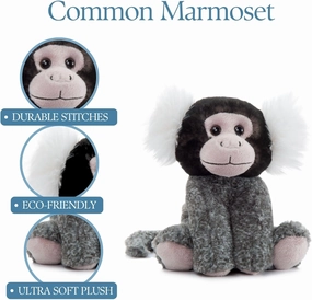 The Petting Zoo Common Marmoset Stuffed Animal Plushie, Gifts for Kids, Wild Onez Wildlife Animals, Monkey Plush Toy 9 Inches