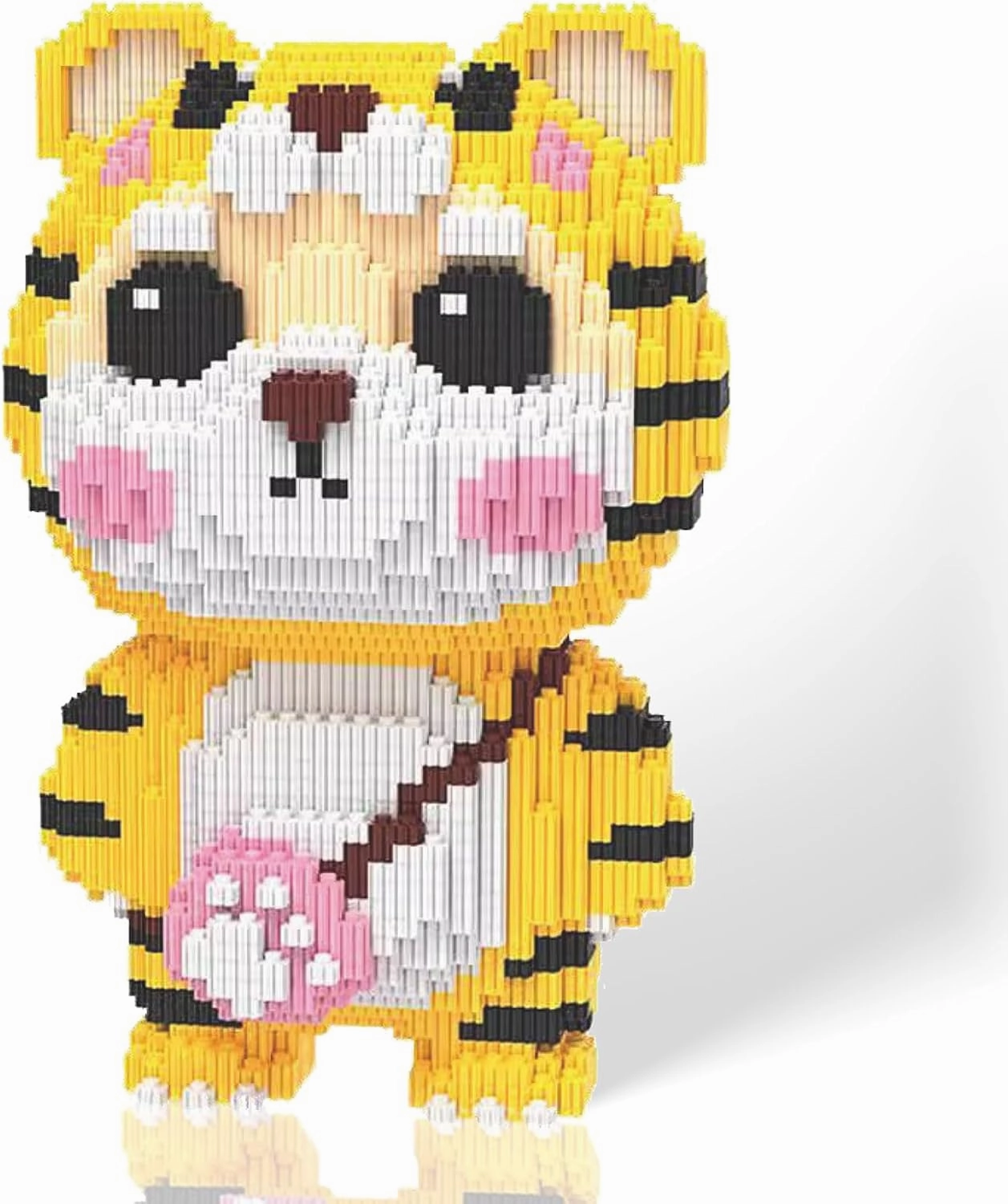 Tiger Building Blocks Sets, Forest Animal Figures Compatible with Lego, Cute & Majestic Tiger Carrying a Bag, Collectible Building Toy, Gifts for Kids, Boys & Girls 12 Plus Years