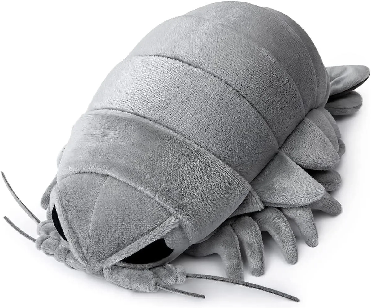 Tiny Heart Simulation Giant Isopod Soft Stuffed Plush Toy 12" Long, Cute Giant Isopod Plush Toy, Birthday Gifts and Soft for Kids Boys Girls, Lifelike Home Decoration