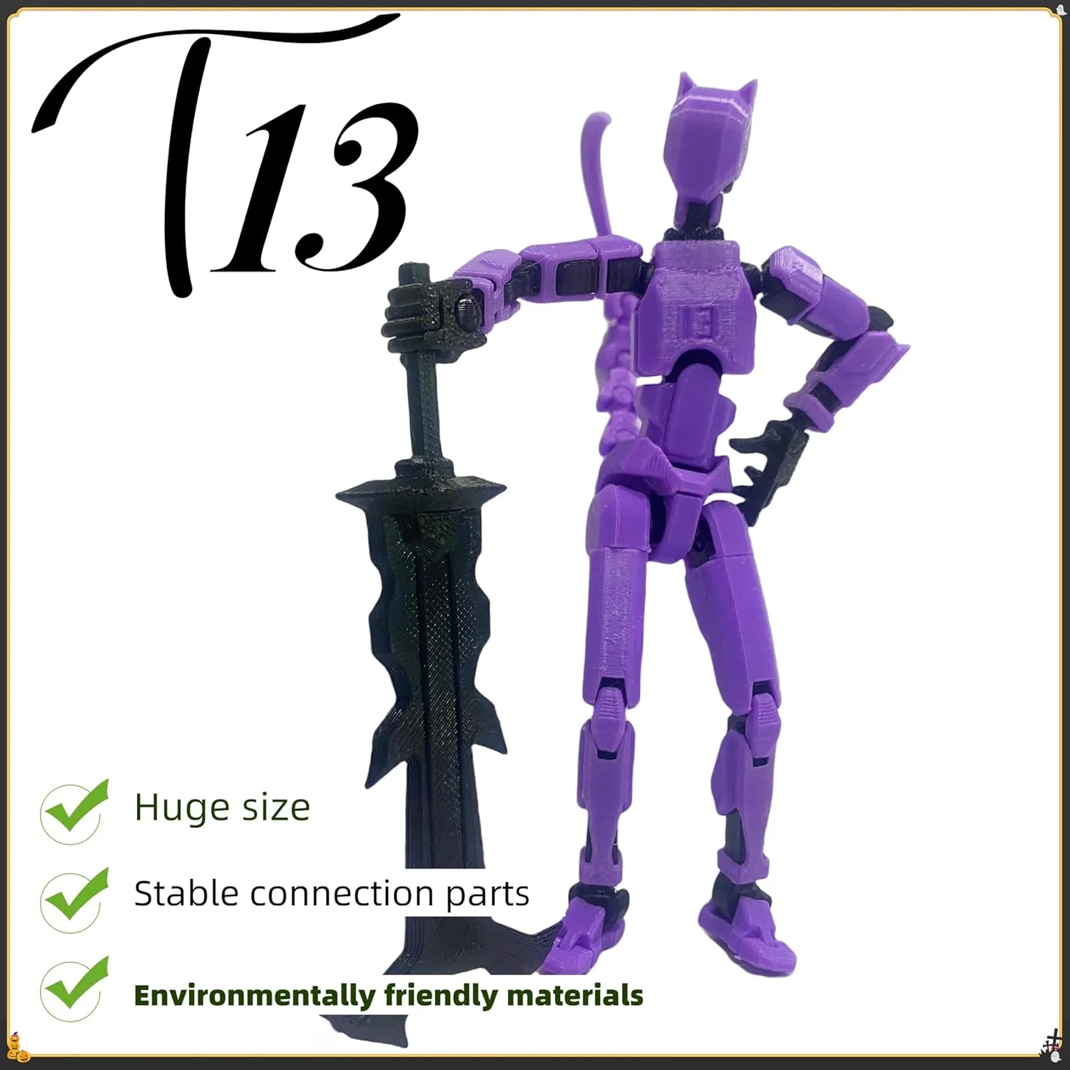 Titan 13 Catwoman Action Figure - 7.8in 3D Printed, Completed Assembly, Collectible Desktop Decoration