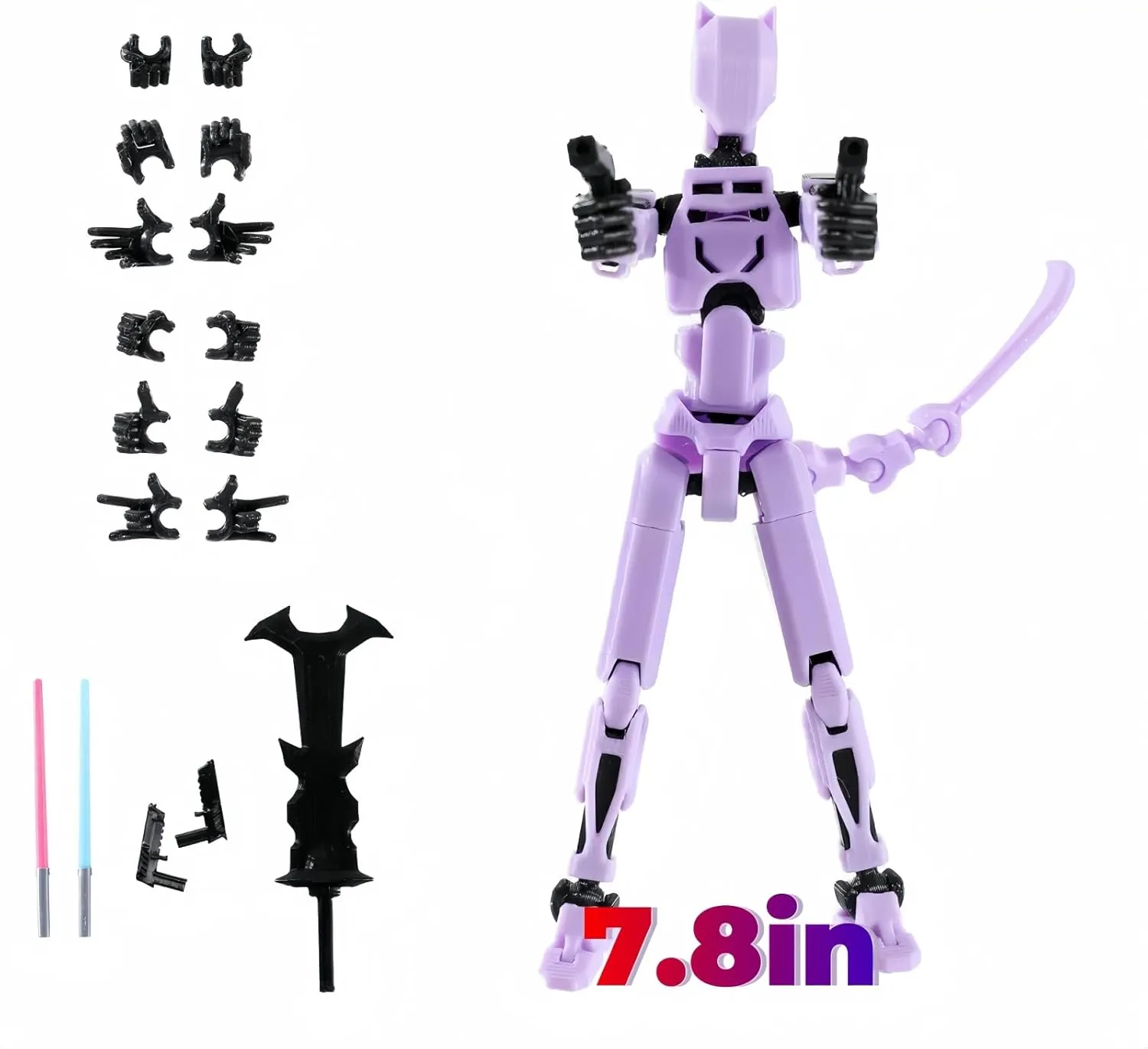 Titan 13 Catwoman Action Figure - 7.8in 3D Printed, Completed Assembly, Collectible Desktop Decoration