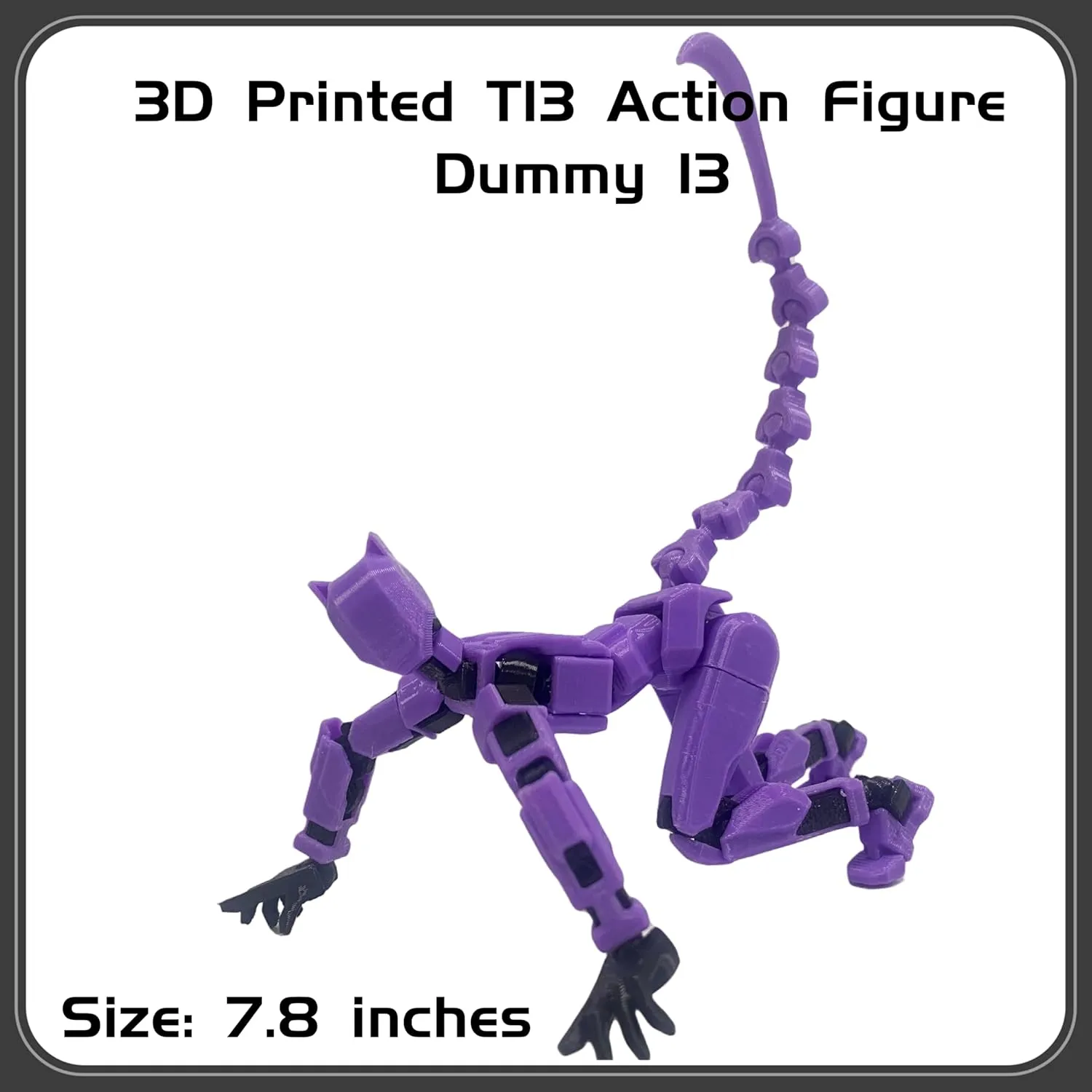 Titan 13 Catwoman Action Figure - 7.8in 3D Printed, Completed Assembly, Collectible Desktop Decoration