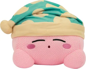 TOMY Nuiguru Knit Kirby Plush - Sleeping Kirby Plushie - Knit and Crochet Plushies - Collectible Crochet Stuffed Animals - Soft Cozy Plush Toys and Kirby Room Decor - 15 Inch
