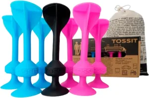 TOSSIT Game Suction Cup Darts, Toss Game Perfect Family and Party, Silicone Throwing Game for Backyard, Indoor and Outdoor Fun, Starter Pack