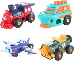 Totority 1 Set DIY Assemble Set for Disassemble Steam Automobile Driven Aircraft Fun Educational Playthings for Hands Learning and Creativity Present for Boys