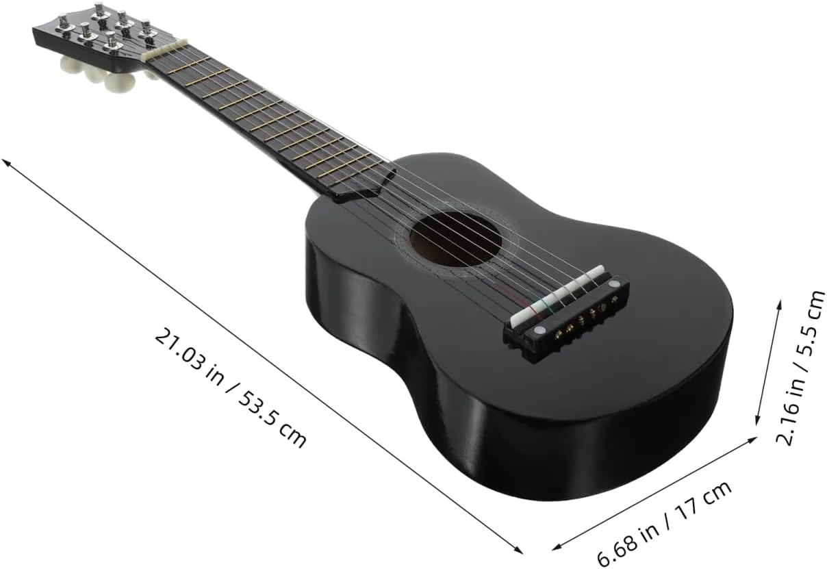 Totority Children's Guitar Toy Mini Toys for Childrens Guitar Acoustic Guitar Children's Toys Training Guitar Instrument Beginner Guitar Toy Guitar for Wooden Black
