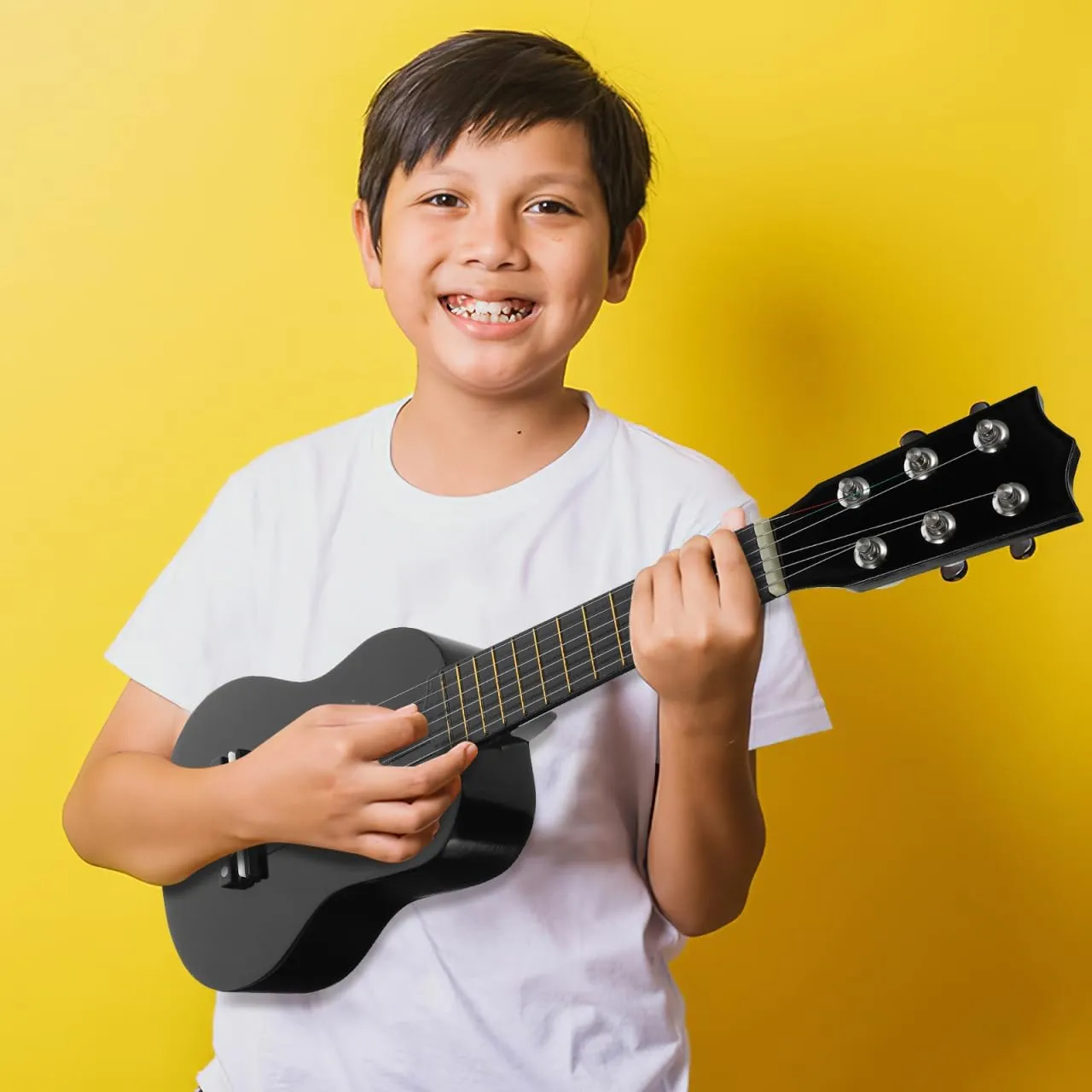 Totority Children's Guitar Toy Mini Toys for Childrens Guitar Acoustic Guitar Children's Toys Training Guitar Instrument Beginner Guitar Toy Guitar for Wooden Black