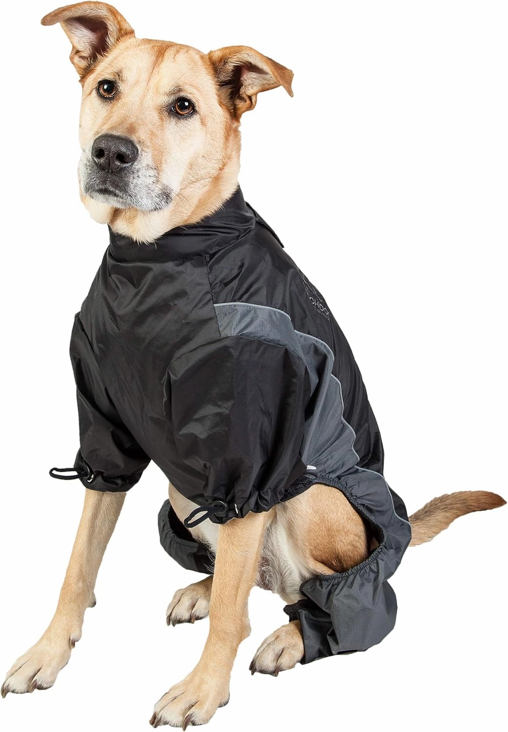 TOUCHDOG 'Quantum-Ice' Full Body Bodied Adjustable and 3M Reflective Pet Dog Coat Jacket w/ Blackshark Technology, Small, Black, Grey