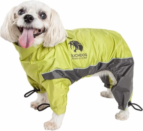 TOUCHDOG 'Quantum-Ice' Full Body Bodied Adjustable and 3M Reflective Pet Dog Coat Jacket w/ Blackshark Technology, Small, Light Yellow, Grey
