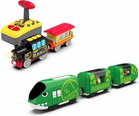 Toy Train Accessories Battery Operated Locomotive Train Set for Railway System, Motorized Train Toys Compatible with Thomas, Brio, Chuggington