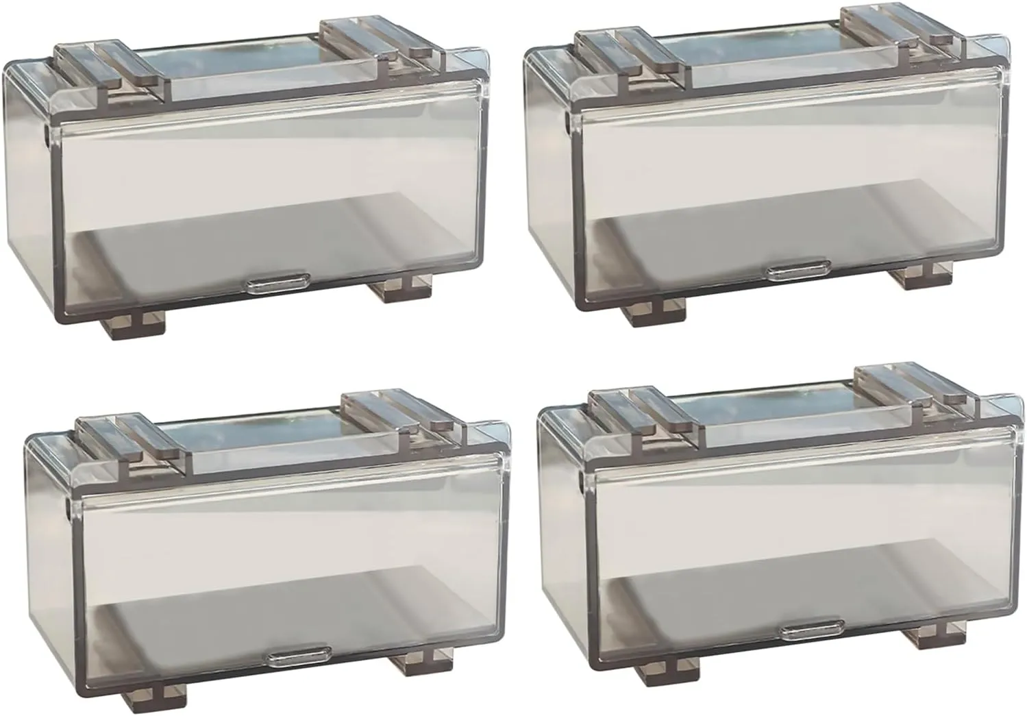 Transparent Acrylic Display Case Box, 1:64 Scale Toy Model Car Display Cases Boxes for Hot Wheels Racing Car Model, 4 Pack