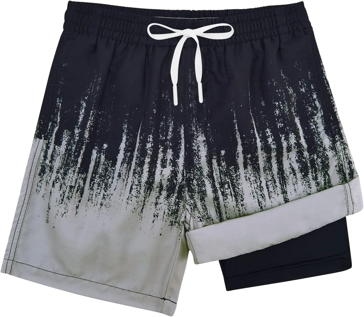 TUONROAD Boys Swim Trunks with Compression Liner Quick Dry Board Shorts with Boxer Brief Lined Bathing Suit 8-20 Years