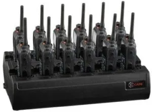 Twelve Bay Rapid Desk Charger for Simoco PA-BATF Rechargeable Two Way Radio (Built-in Power Supply)