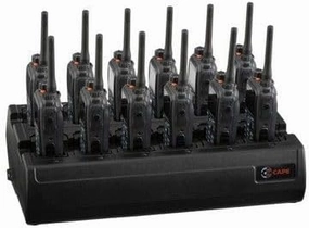 Twelve Bay Rapid Desk Charger for Hytera (HYT) TC-508-V2 Rechargeable Two Way Radio (Built-in Power Supply)