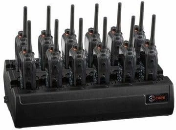 Twelve Bay Rapid Desk Charger for Kenwood KNB-32N Rechargeable Two Way Radio (Built-in Power Supply)