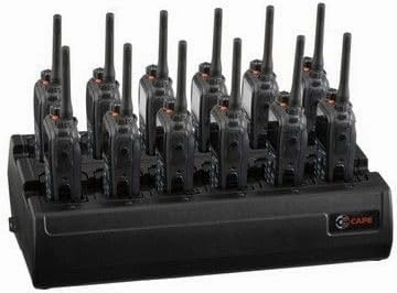 Twelve Bay Rapid Desk Charger for Kenwood KSC-32S Rechargeable Two Way Radio (Built-in Power Supply)