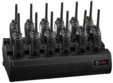 Twelve Bay Rapid Desk Charger for Kenwood TH-K40E Rechargeable Two Way Radio (Built-in Power Supply)