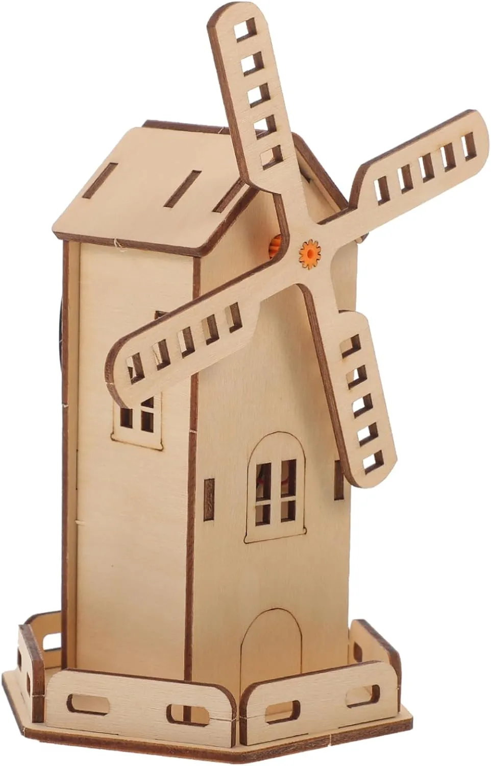 Uonlytech 3 Sets DIY Solar Wooden Windmill Assembly for Science Learning Plaything Educational Hands Activity for Boys and Promotes Creativity and Problem Solving Skills