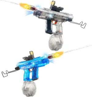 Upgraded 2 Pack Electric Water Gun for Adults Kids 26-32FT Long Range Squirt Gun Auto-Refill 800ml High Capacity Water Guns Toys with LED Light Pool Beach Outdoor Summer Gift Toys for Kids Ages 6-12
