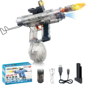 Upgraded Electric Water Gun for Adults Kids 26-32FT Long Range Squirt Gun Auto-Refill 800ml High Capacity Water Guns Toys with LED Light Pool Beach Outdoor Summer Gift Toys for Kids Ages 6-12 Black