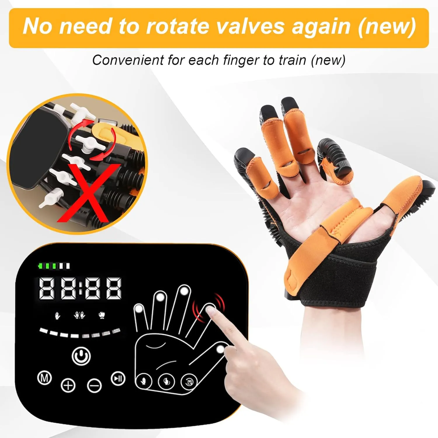 Upgraded Stroke Hand and Finger Function Rehabilitation Robot Gloves,arthriti Hemiplegia Stroke Cerebral Palsy Hand Paralysis Patients Recovery Physiotherapy Equipment,hand Exercisers for Therapy