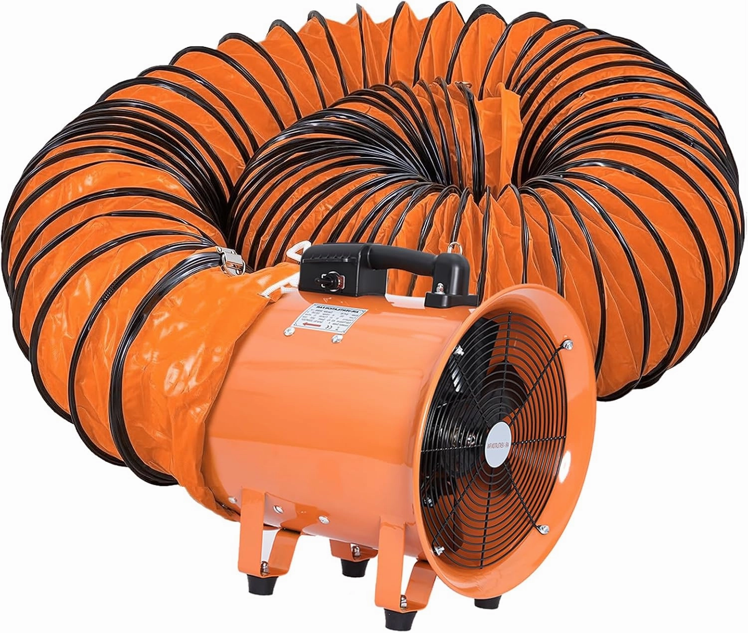 Utility Blower Fan 10 Inch, 350W High Velocity Ventilator with Duct Hose, Low Noise Portable Ventilation Fan, Fume Extractor for Exhausting & Ventilating at Home and Job Site (10IN FAN 16FT HOSE)