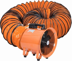 Utility Blower Fan 10 Inch, 350W High Velocity Ventilator with Duct Hose, Low Noise Portable Ventilation Fan, Fume Extractor for Exhausting & Ventilating at Home and Job Site (10IN FAN 16FT HOSE)